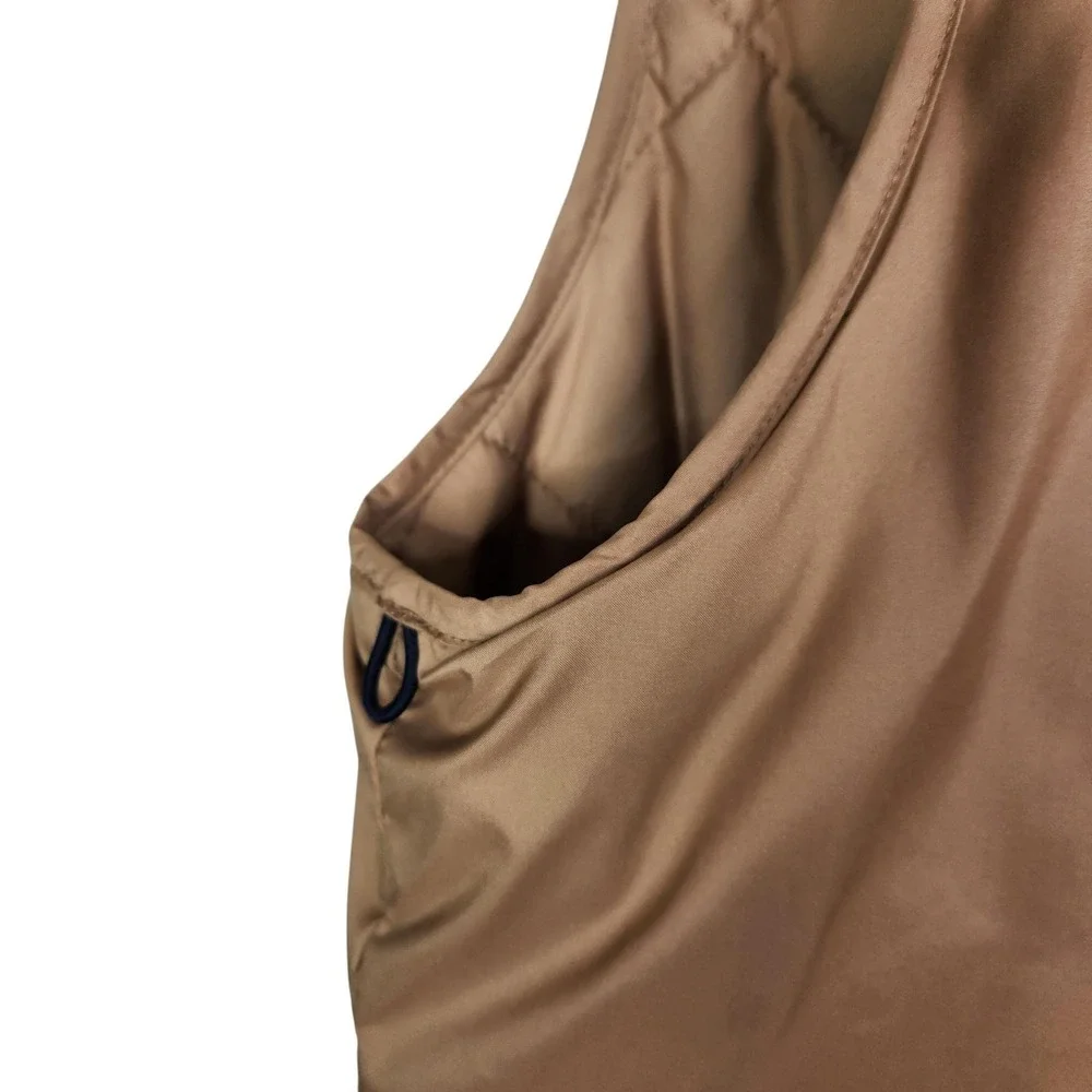 Brooks Brothers Vest Mens XL Beige Quilted Removable Liner Padded Insulated